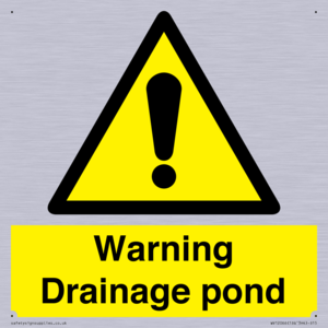 Warning Drainage pond